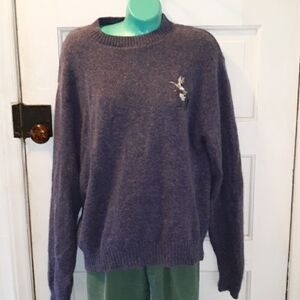 Vintage Flying Scotsman large purple sweater